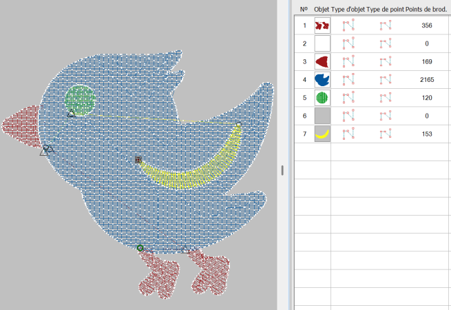 Blocs de points dans Hatch 3