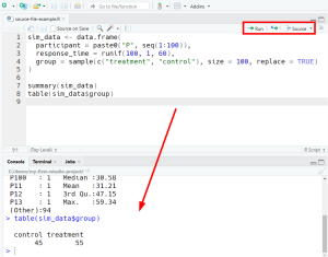 RStudio écrire et exécuter un fichier R Script.png