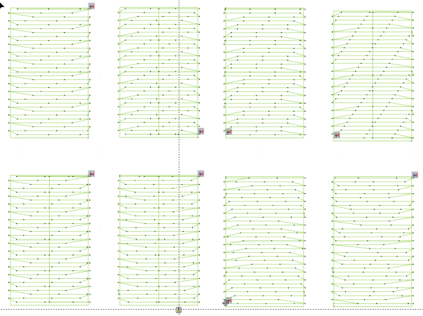 Choix de motifs tatami (2 lignes/mm)