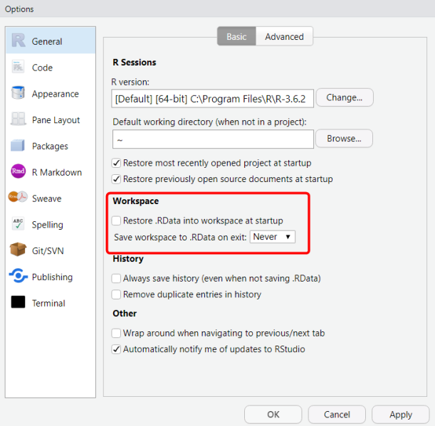 File:RStudio options workspace.png