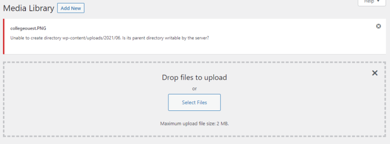 File:Unable to create directory - Wordpress.png