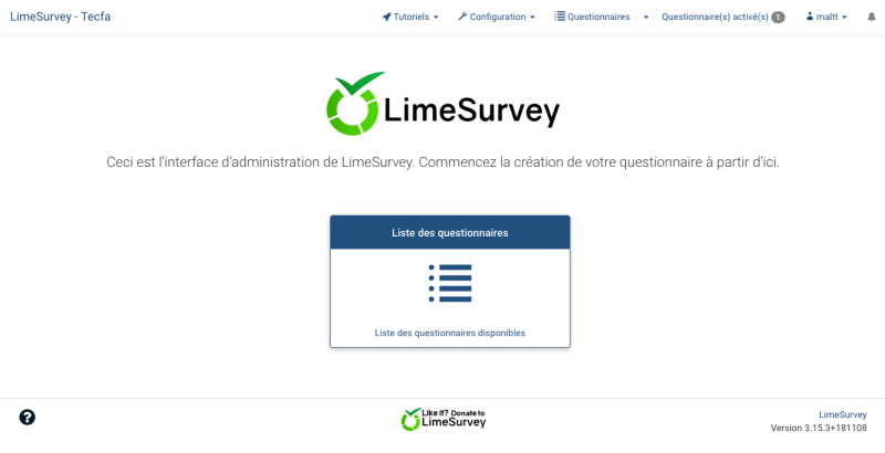 File:LimeSurvey accueil.png