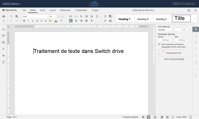 File:Traitement de texte avec WebOffice en Switchdrive.png