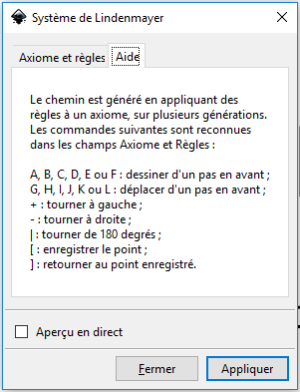 Règles de grammaire Lindenmayer dans Inkscape.png