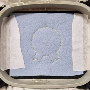 Appliqué stoff ankleben (Filz in diesem Fall)
