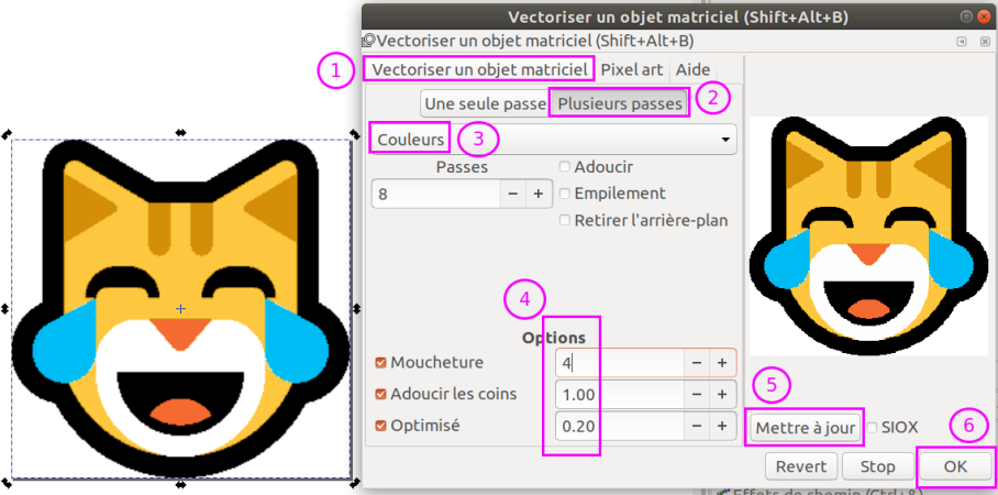 Vectorisation par les couleurs