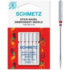 Schmetz 75/11 H-E, aiguille de broderie