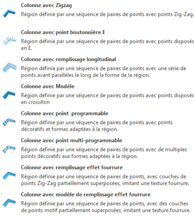 Points EO 23 — colonnes