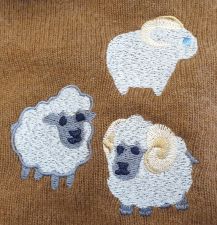 Trois emojis moutons