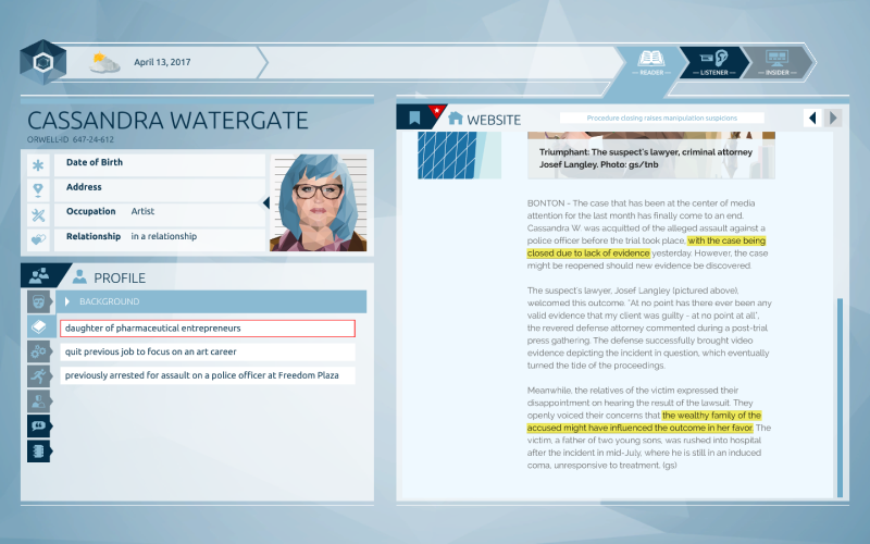 File:Capture du jeu Orwell mise en évidence de datachunks.png