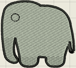 Simulation du même éléphant