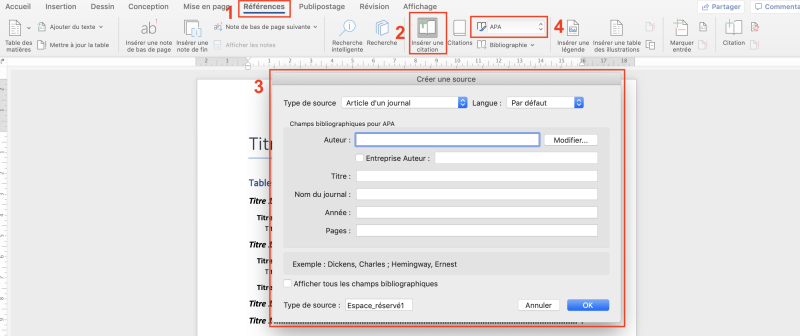 File:Capture d’écran Microsoft Word tutoriel bibliographie 1.png