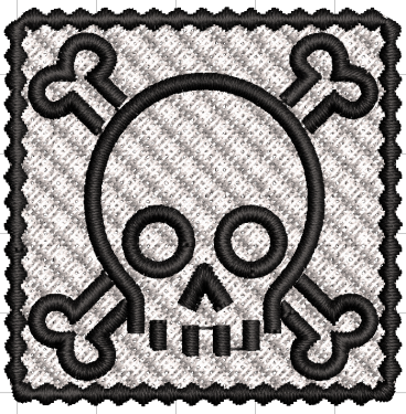 Bordure losanges réalisée avec Ink/Stitch (simulation)